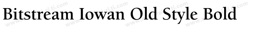 Bitstream Iowan Old Style Bold字体转换
